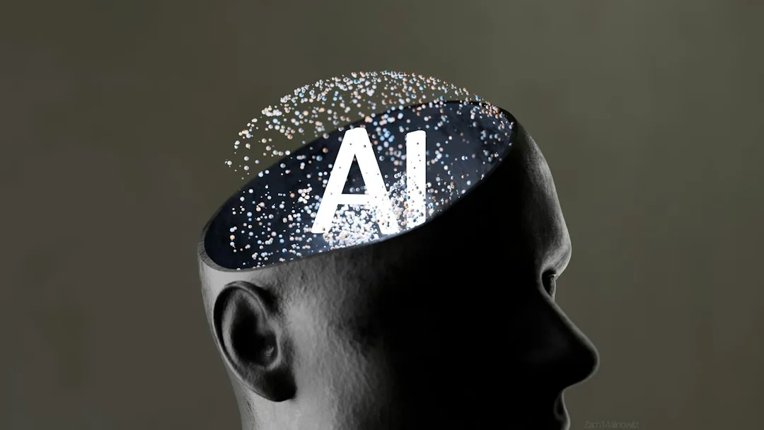 A person integrating AI features on a computer screen for a website.